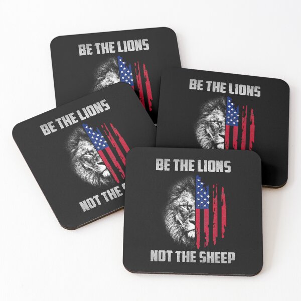 Item preview, Be The Lion Not The Sheep Patriotic Lion American Patriot designed and sold by davetmccall.