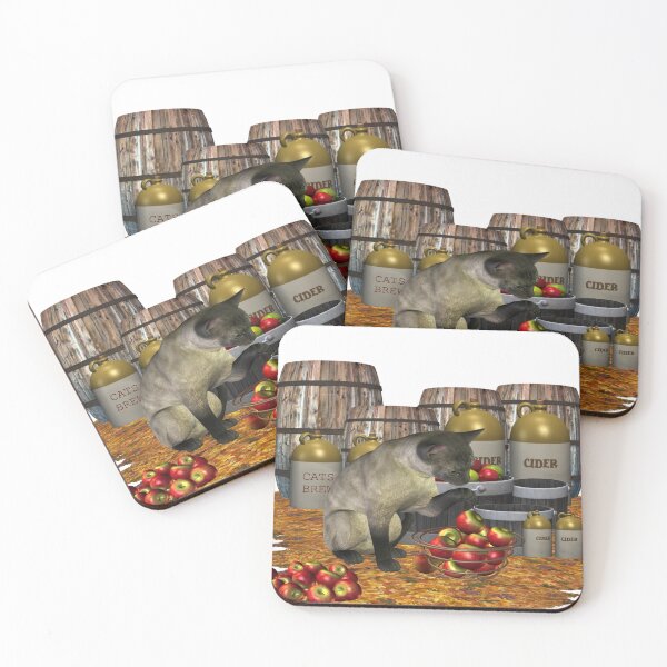 Item preview, Cat Playing With Apples, fantasy artwork designed and sold by LoneAngel.