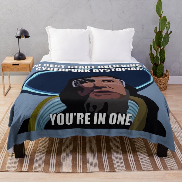 Item preview, YOU BEST START BELIEVING IN CYBERPUNK DYSTOPIAS. YOU’RE IN ONE. designed and sold by LokeArtemis.