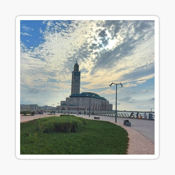 HASSAN 2 MOSQUE In Casablanca - Cute Gift For a Fan Of Casablanca Sticker