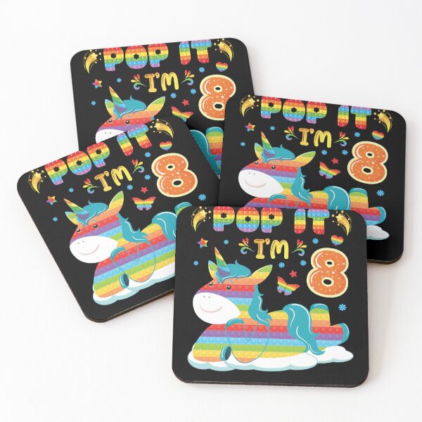 Item preview, Kids Pop It 8th Birthday Cute Unicorn Girls Boys 8 Years Old Fidget designed and sold by CREATIVE-TEE.