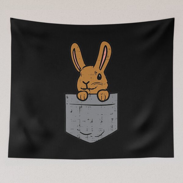 Aperçu de l'œuvre Cute Pocket Bunny Rabbit Happy Easter Day créée et vendue par Nabaz83.