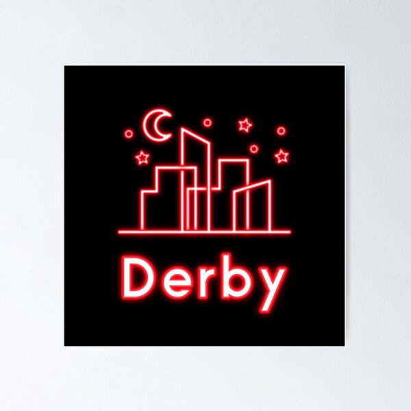 Item preview, Derby UK, Derby United Kingdom, Derby England, Derby great britain cities designed and sold by SuperiorPrints.