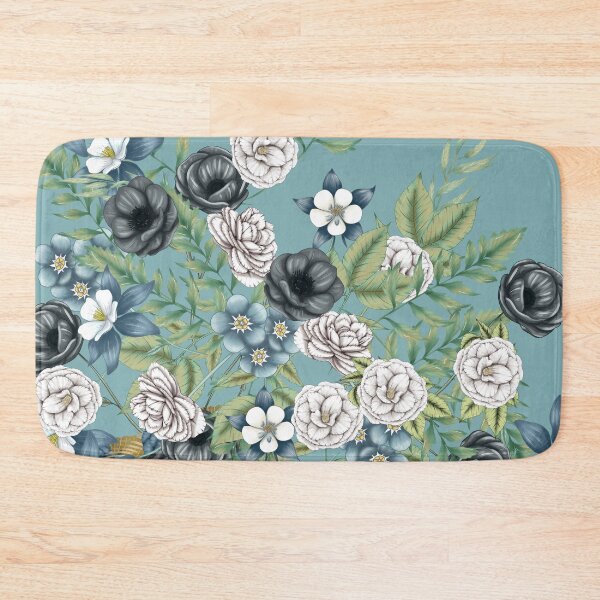 Artikelvorschau, Spring Florals on Teal entworfen und verkauft von meggydesigns.