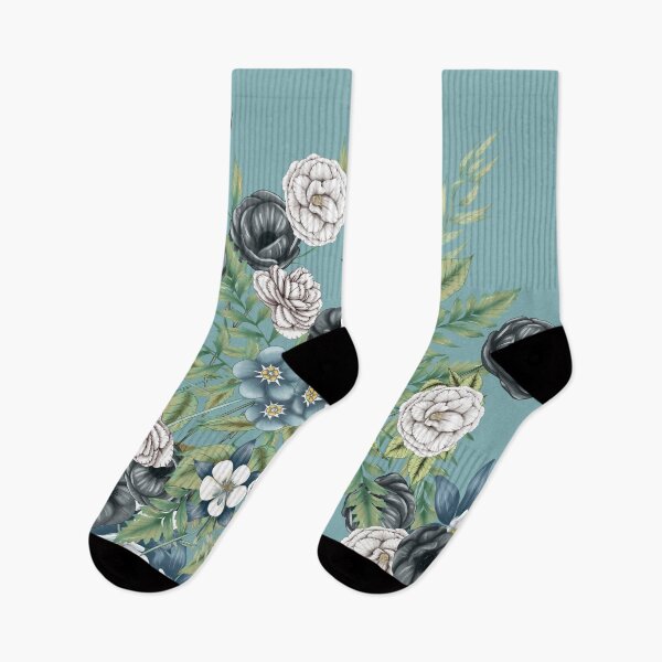 Artikelvorschau, Spring Florals on Teal entworfen und verkauft von meggydesigns.