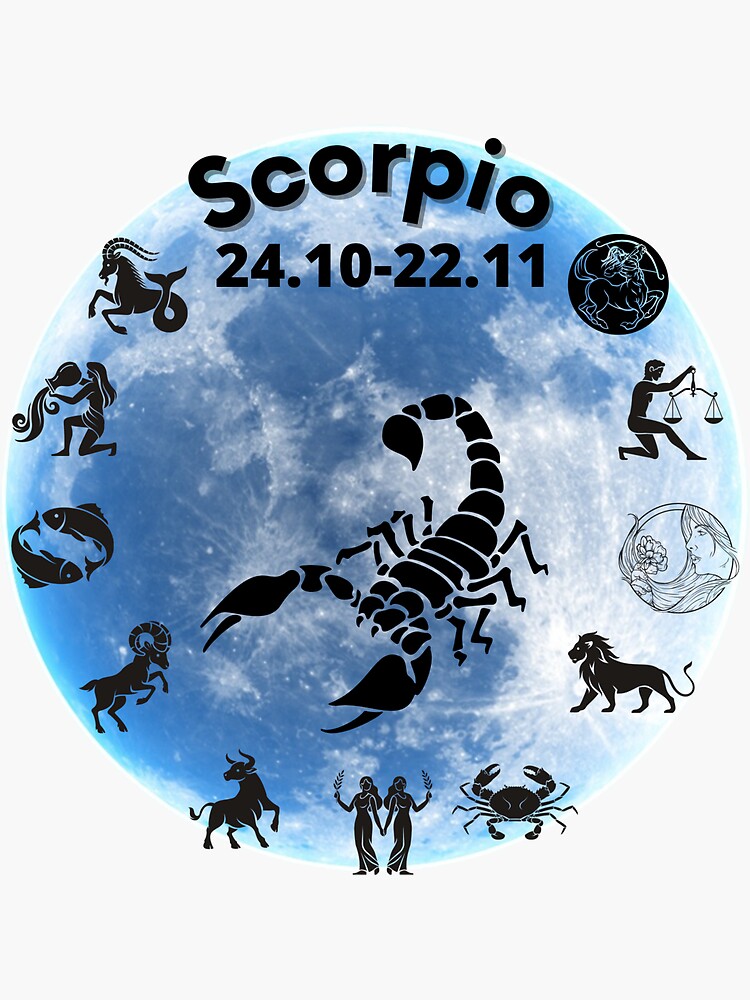 "Znaki zodiaku, skorpion, kalendarz, zodiak, astrologia" Sticker for