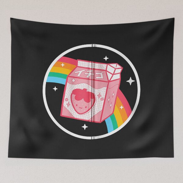 Item preview, Strawberry Milk Rainbow Japan Style Otaku Vaporwave Anime Zip Hoodie designed and sold by olgacadb.