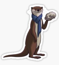 Pondering Otter Sticker