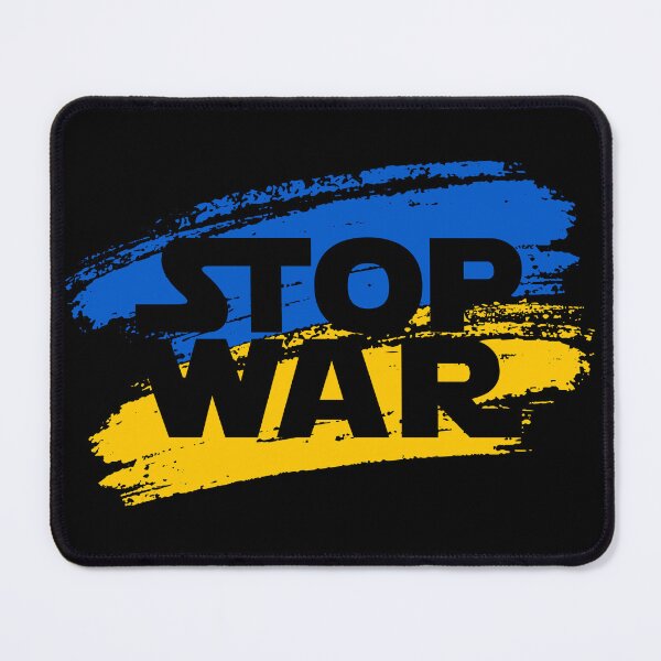 Item preview, STOP WAR UKRAINE BRUSH FLAG BLUE YELLOW BY SUBGIRL designed and sold by SUBGIRL.