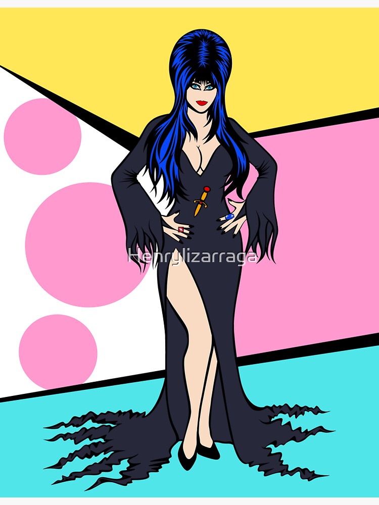 Elvira Pin Up Sticker for Sale by RooBooCo