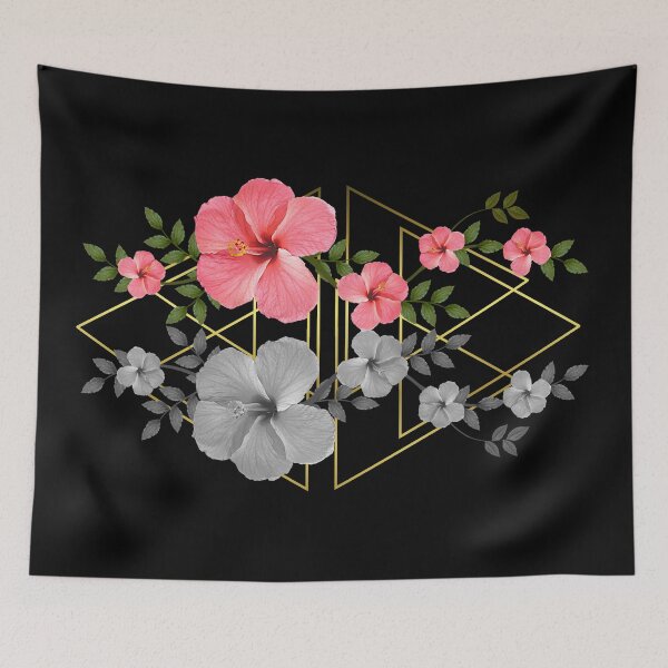 Item preview, Hibiscus Blossoms with Graphic - Tripic Flower in Kenai / Africa designed and sold by TShirtsundMehr.
