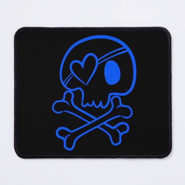 Item preview, Skull crossbones blue light Scary Dark Man Spooky Horror Bones Rock Gothic Occult Punisher designed and sold by BestDesign87.