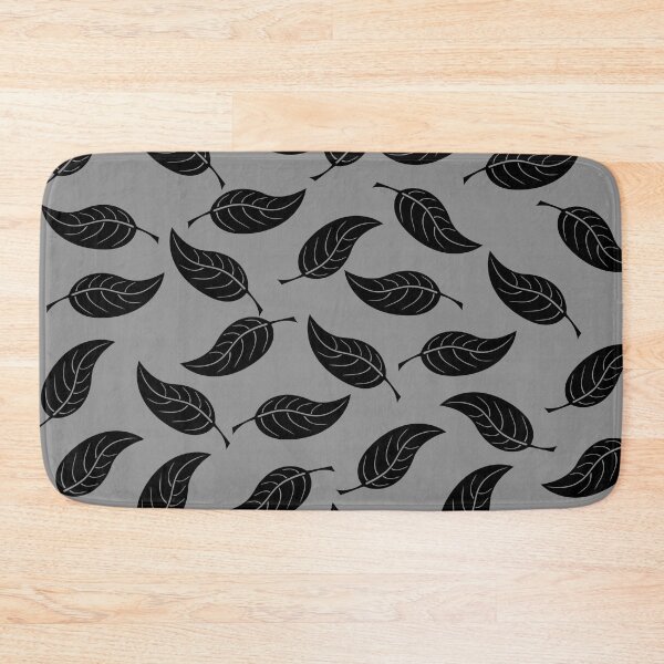 Item preview, Grey and Black Abstract Leaves Pattern designed and sold by TacticTees.
