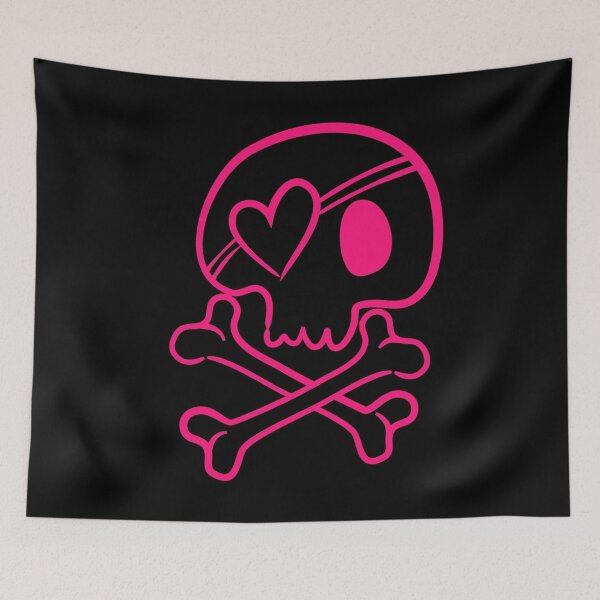Item preview, Skull crossbones red light Scary Dark Man Spooky Horror Bones Rock Gothic Occult Punisher  designed and sold by BestDesign87.