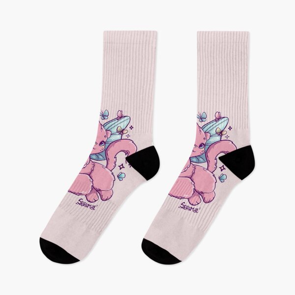 Item preview, Cute flying kitten chasing colourful butterflies designed and sold by SPIRIMAL.
