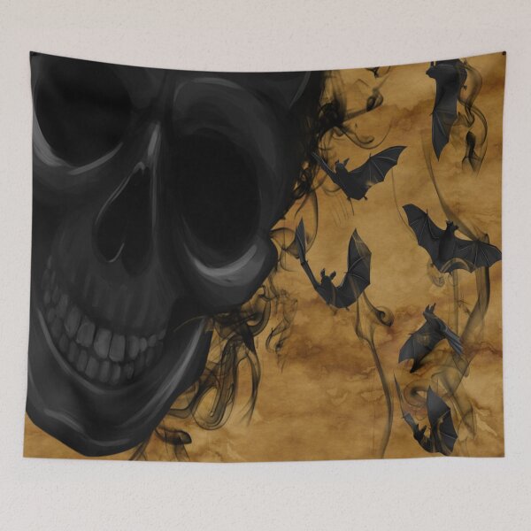 Item preview, skull crossbones creepy darkness Scary Dark Man Spooky Horror Bones Rock Gothic Occult Punisher  designed and sold by BestDesign87.