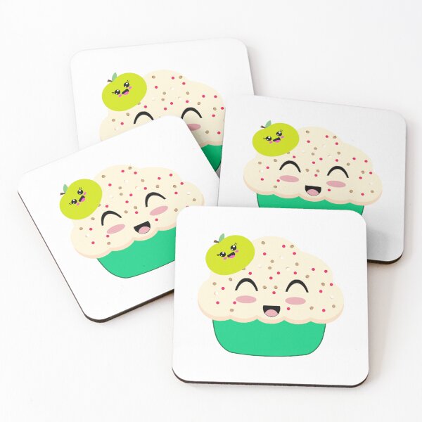 Item preview, Cute Apple Kawaii Cupcake designed and sold by Adidit.