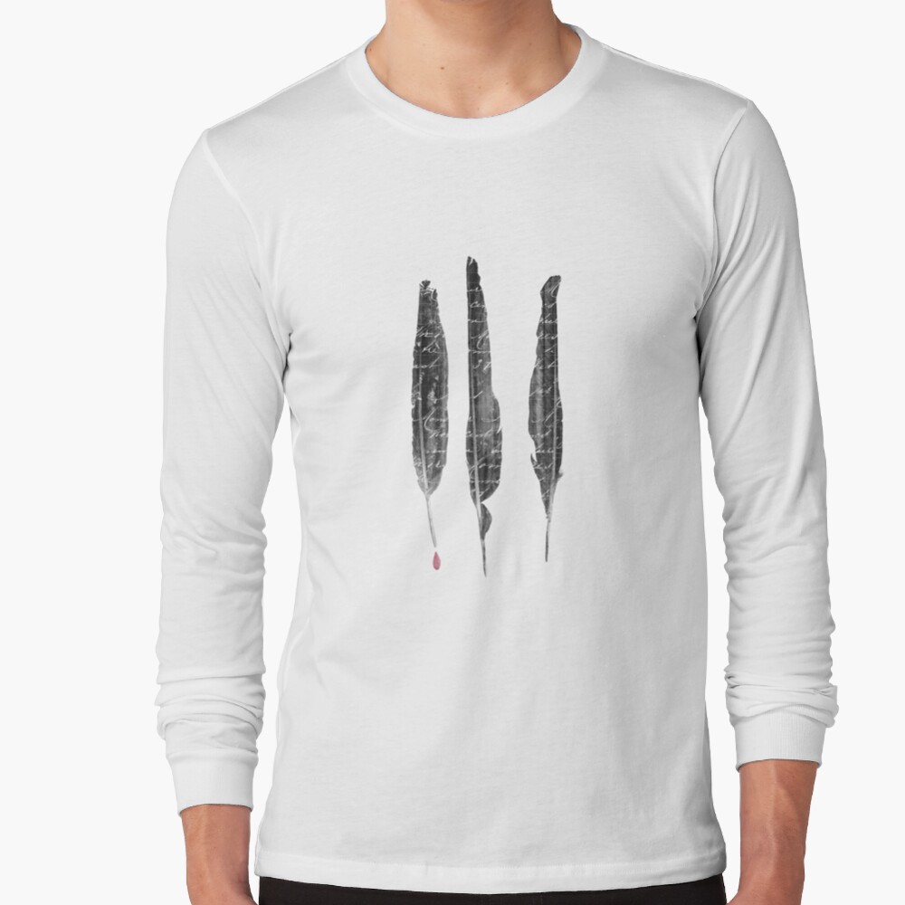 The Writer's Feathers Long Sleeve T-Shirt