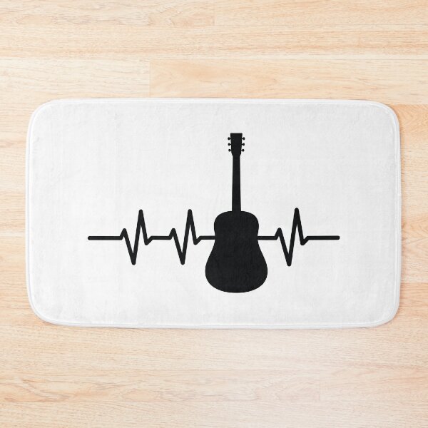 Item preview, Classical Guitar Heartbeat in Black designed and sold by RaybenMedia.