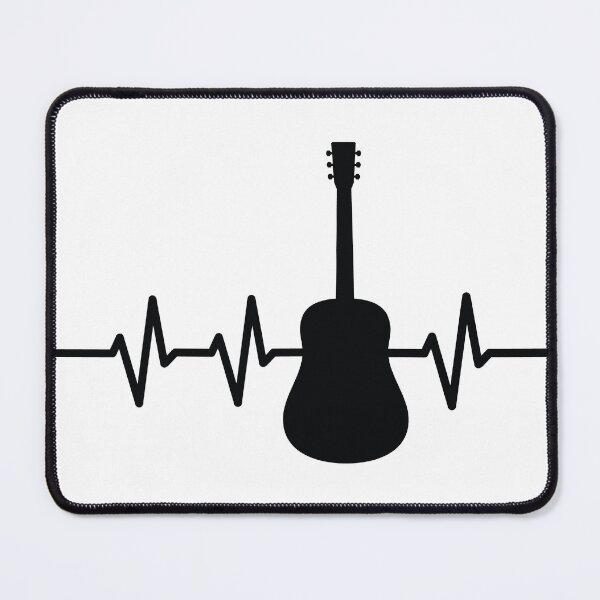 Item preview, Classical Guitar Heartbeat in Black designed and sold by RaybenMedia.