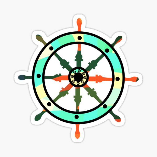 Item preview, Ship helm on an abstract background designed and sold by cocodes.