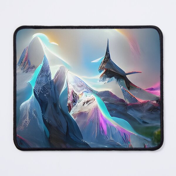 Item preview, AI Generated Art, Fantasy Mountains Holographic designed and sold by ACC .