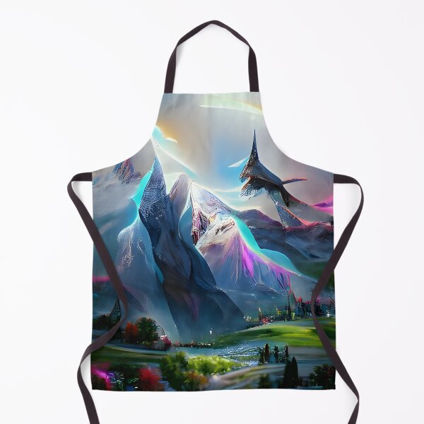 Item preview, AI Generated Art, Fantasy Mountains Holographic  designed and sold by ACC .