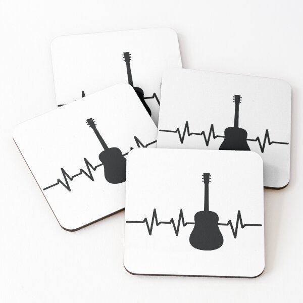 Item preview, Classical Guitar Heartbeat in Black designed and sold by RaybenMedia.