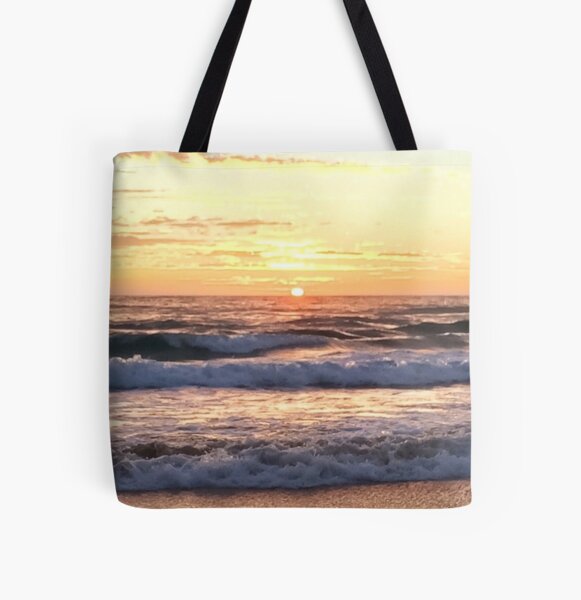 Golden Beach Sunrise All Over Print Tote Bag