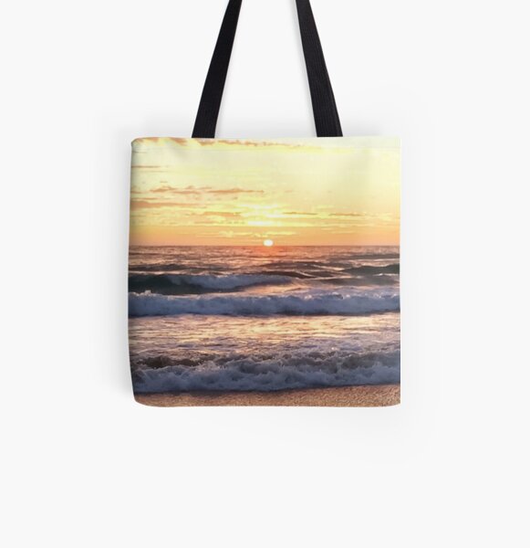 Golden Beach Sunrise All Over Print Tote Bag