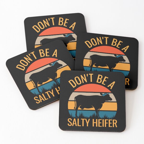 Item preview, Salty Heifer Funny Cow Meme designed and sold by DadJokeDescript.