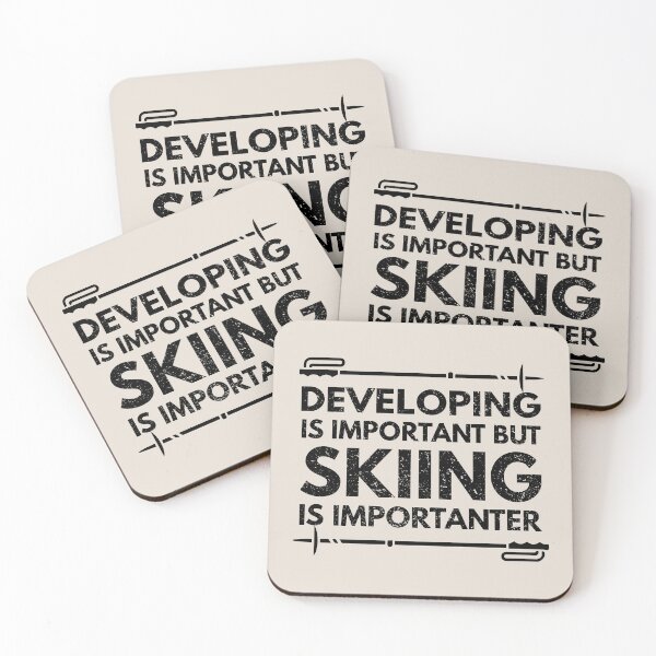 Item preview, developing Is Important But Skiing Is Importanter - Funny developing Quote Gift Idea For Men and Womens designed and sold by Mmmm3344.