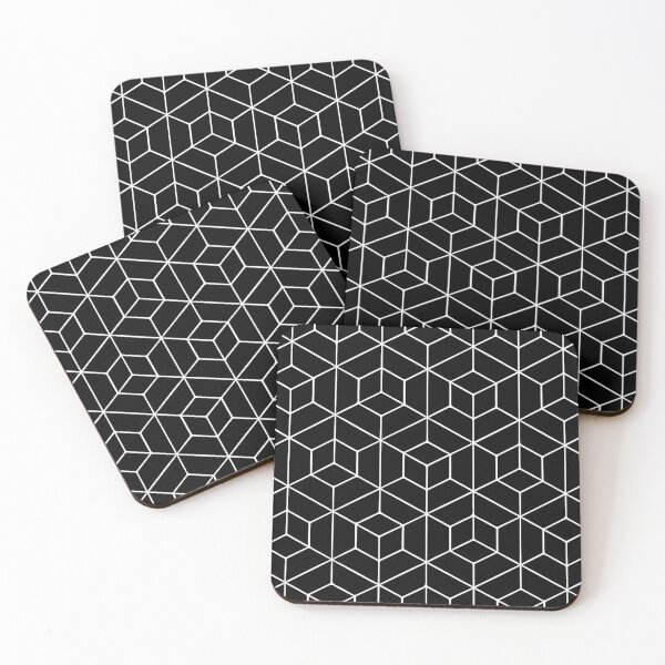Item preview, Black and White Abstract Box Pattern designed and sold by TacticTees.