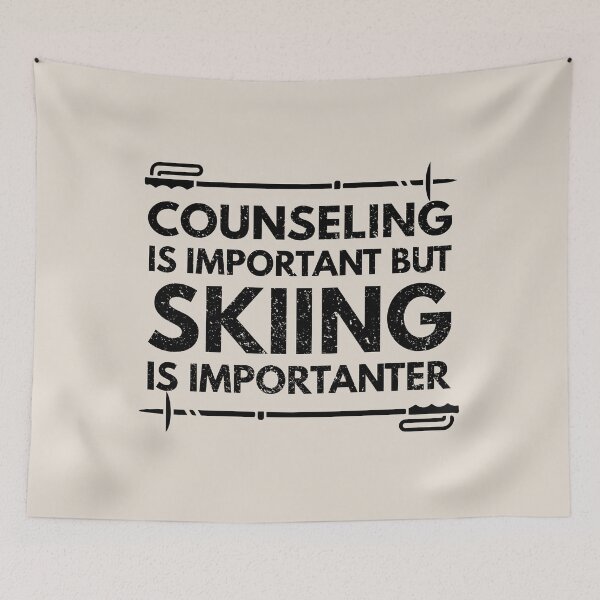 Item preview, Counseling Is Important But Skiing Is Importanter - Funny Counseling Quote Gift Idea For Men and Womens designed and sold by Mmmm3344.