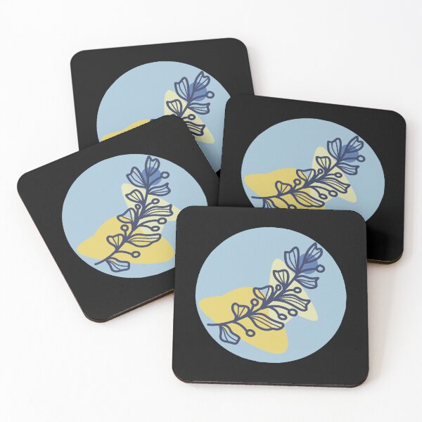 Item preview, Blue Line Art Flower Design designed and sold by pearl-carnation.