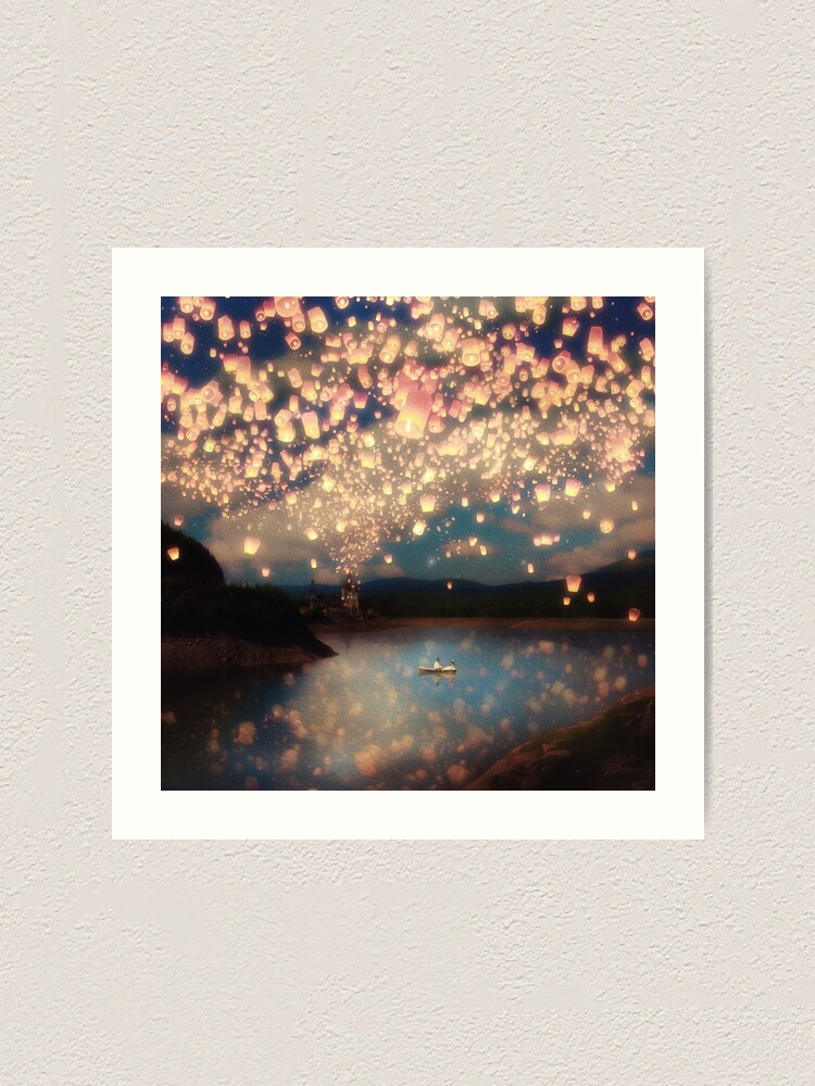 Alternate view of Wish Lanterns for Love Art Print