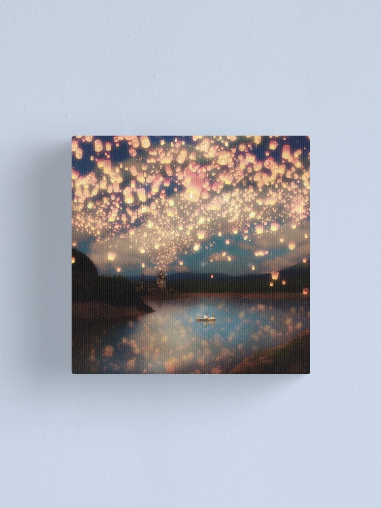 Alternate view of Wish Lanterns for Love Canvas Print