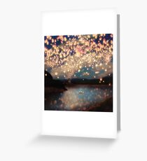 Wish Lanterns for Love Greeting Card