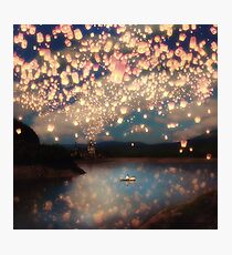 Wish Lanterns for Love Photographic Print