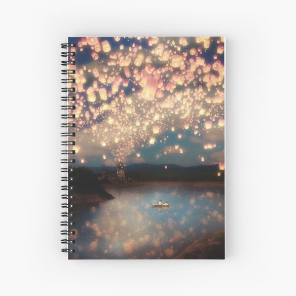 Wish Lanterns for Love Spiral Notebook