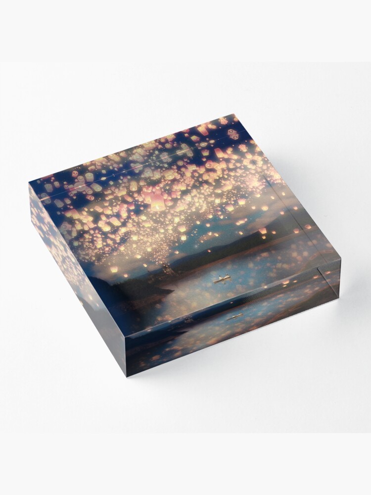 Alternate view of Wish Lanterns for Love Acrylic Block