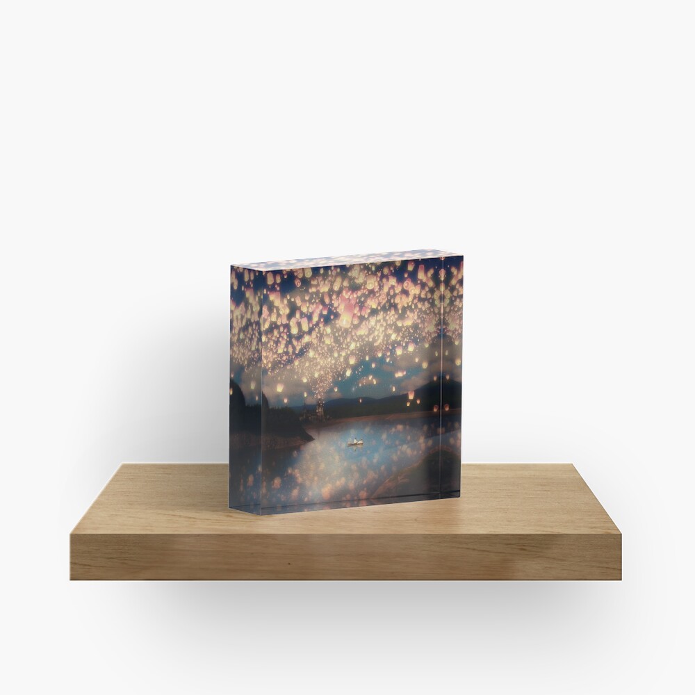 Wish Lanterns for Love Acrylic Block