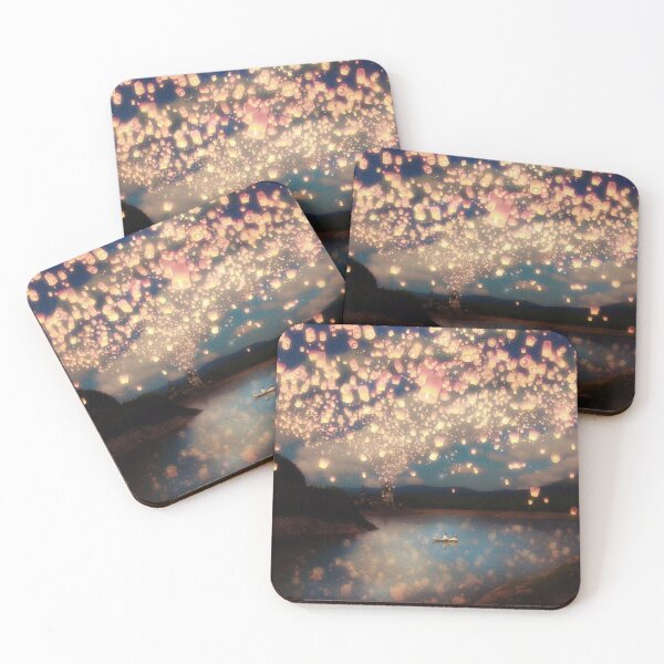 Wish Lanterns for Love Coasters (Set of 4)