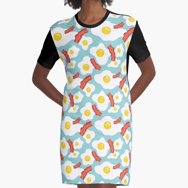 eggs and bacon Graphic T-Shirt Dress