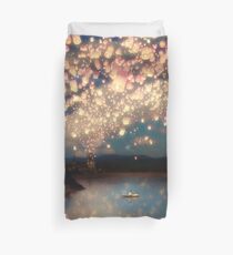 Wish Lanterns for Love Duvet Cover