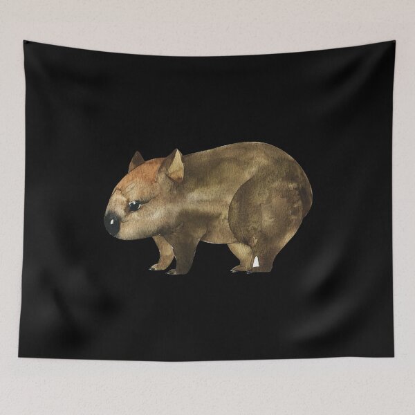 Item preview, Cute Wombat watercolor, Coarse Haired Wombat, Bare Nosed Wombat, Best Gift Idea For Wombat Mom, Wombat Owner, Wombat lover designed and sold by Paintcorner.
