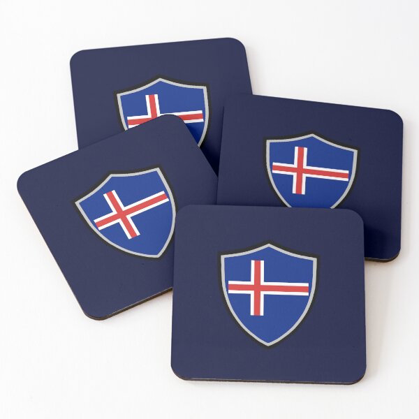 Item preview, Icelandic shield flag designed and sold by P-I-R.