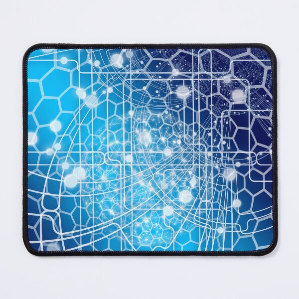 Item preview, Blue Electronic Hexagon Pattern designed and sold by hijackhippo.