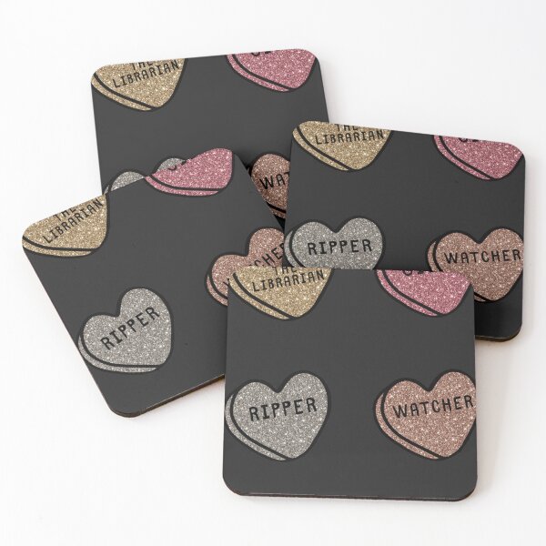 Item preview, Giles Glitter Hearts Buffy Stickers Sticker designed and sold by ipemje.