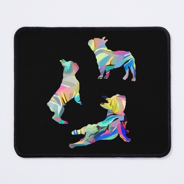 Item preview, French bulldog, silhouette colorful yellow pink blue for frenchie, french bulldog lovers designed and sold by Collagedream.